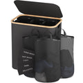 Dark Grey 145L Large Capacity Foldable Classified Laundry & Storage Basket