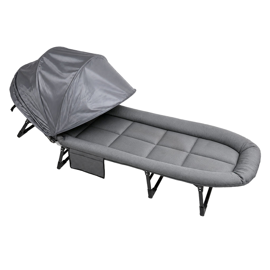 Camping cot with canopy