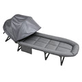 Camping cot with canopy