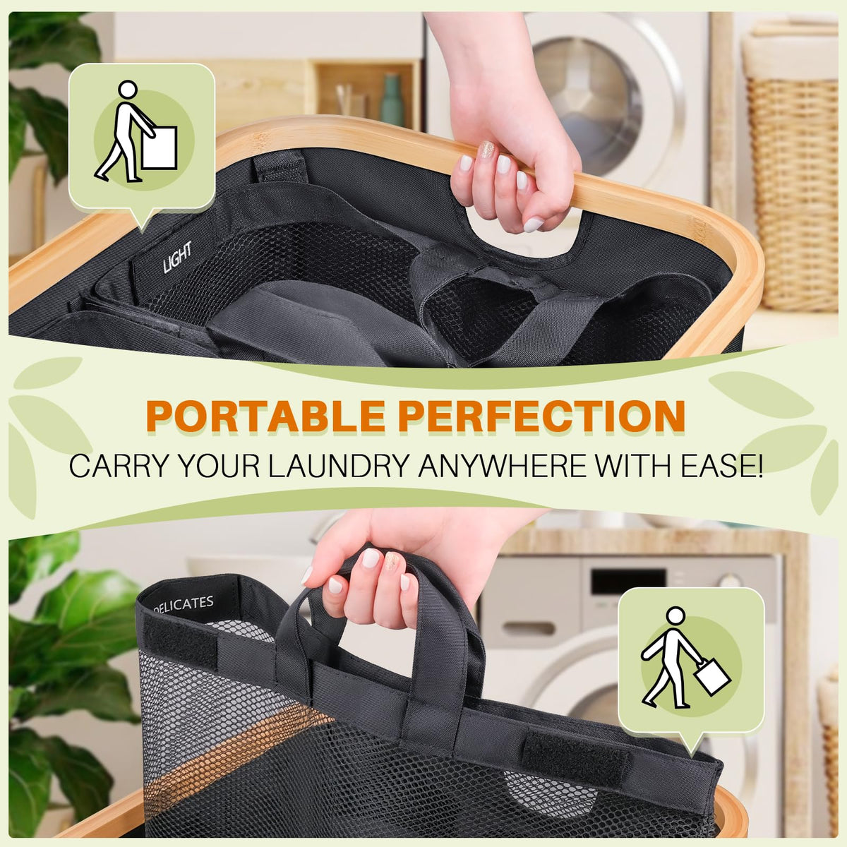 Dark Grey 160L Large Capacity Foldable Classified Laundry & Storage Basket
