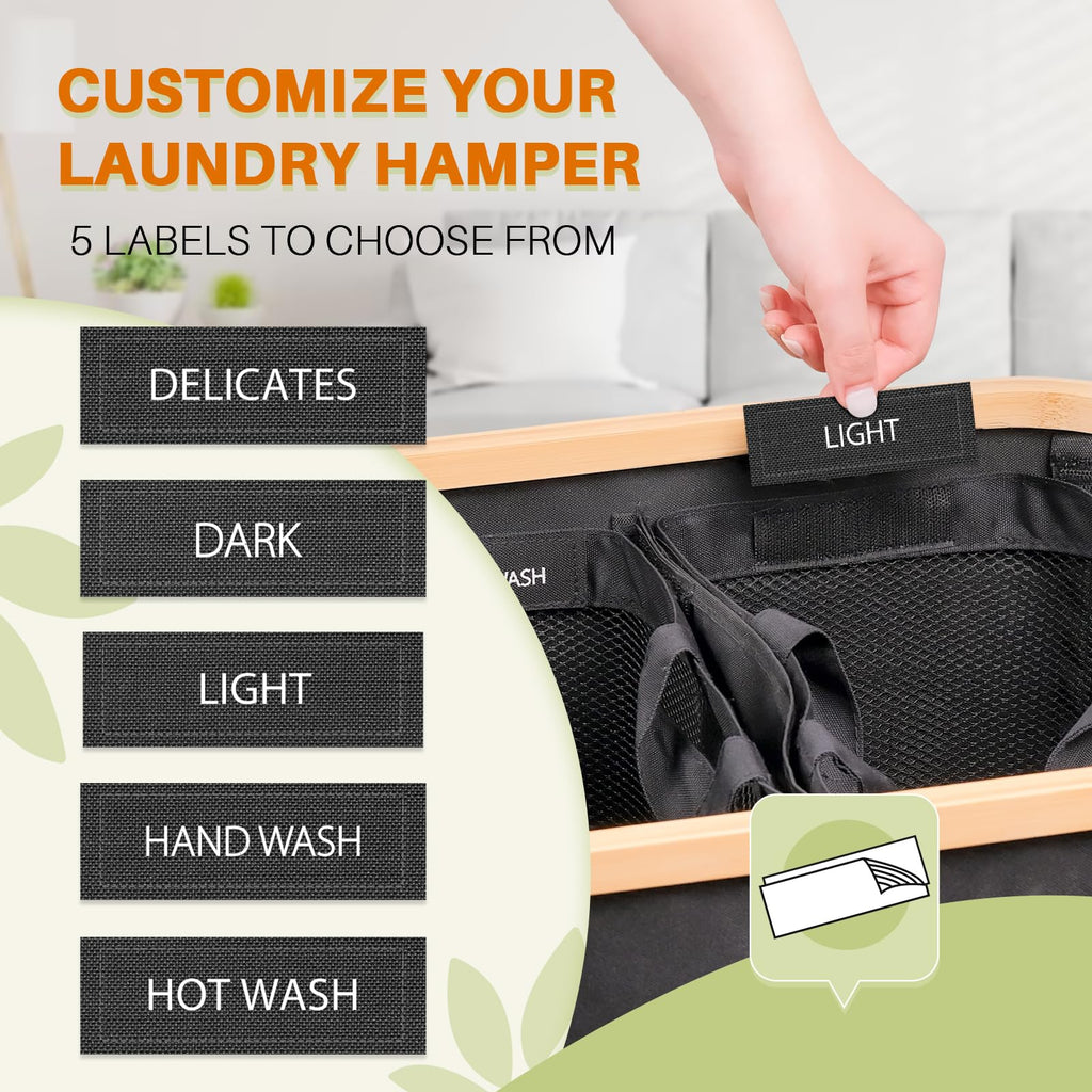 Dark Grey 145L Large Capacity Foldable Classified Laundry & Storage Basket