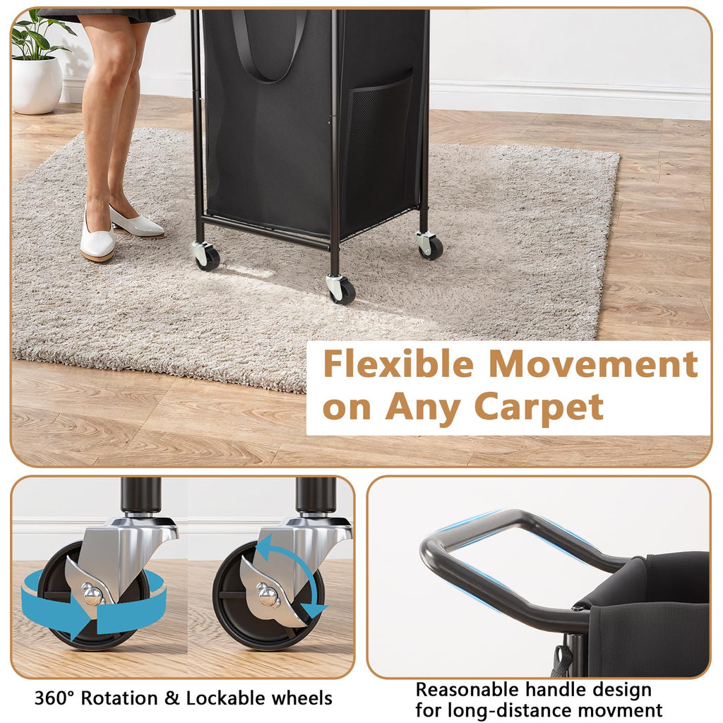 110L Large-Capacity Wheeled Laundry Basket