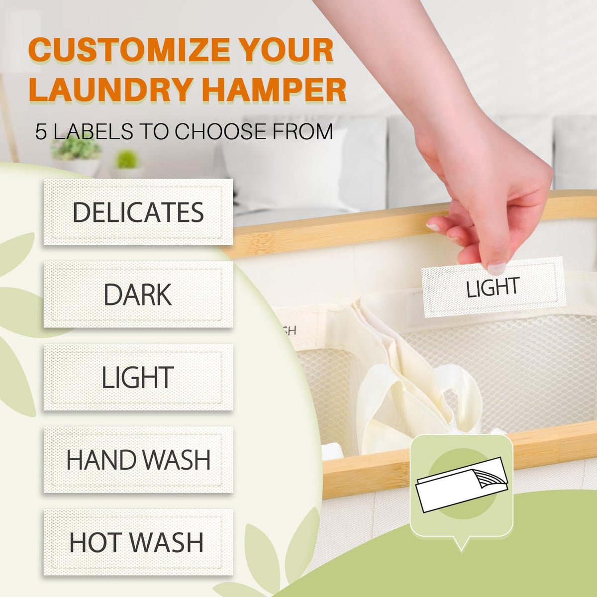 Beige 145L Large Capacity Foldable Classified Laundry & Storage Basket