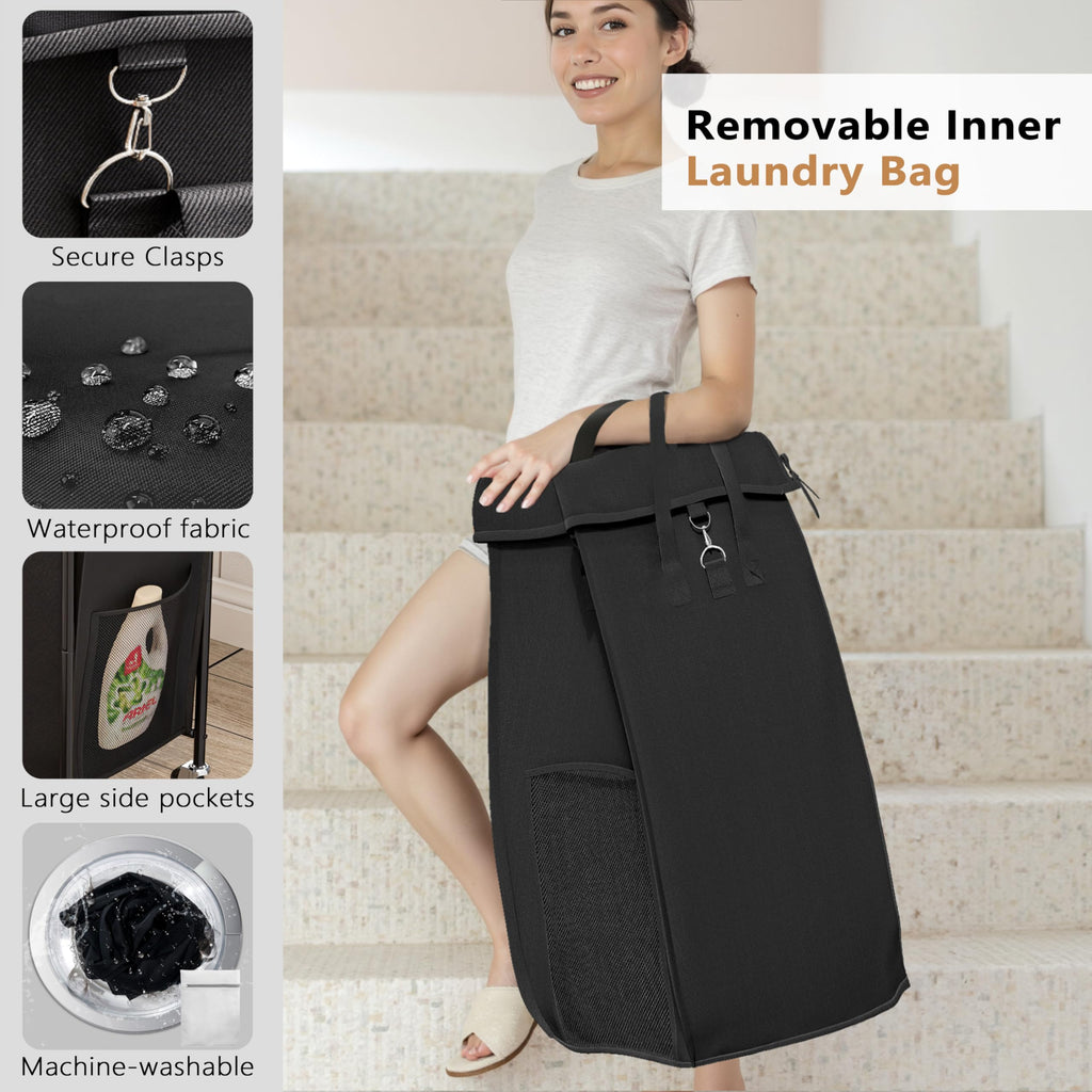 110L Large-Capacity Wheeled Laundry Basket