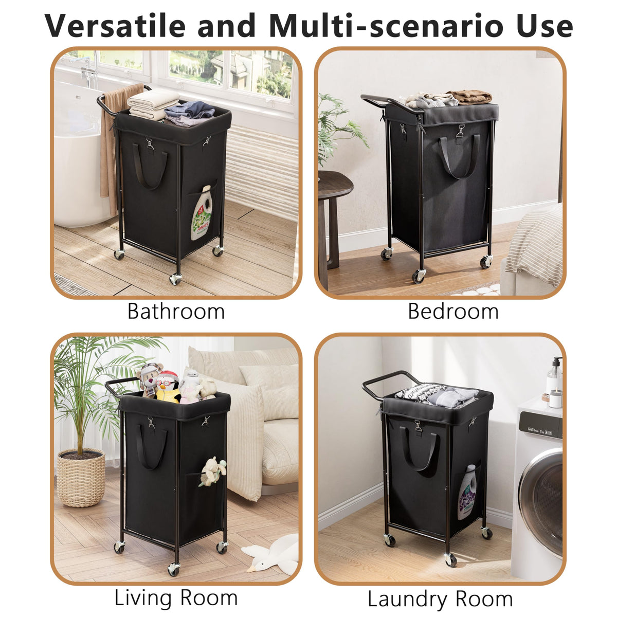 110L Large-Capacity Wheeled Laundry Basket